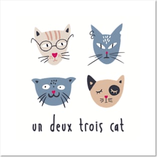 Un Deux Trois Cat Posters and Art